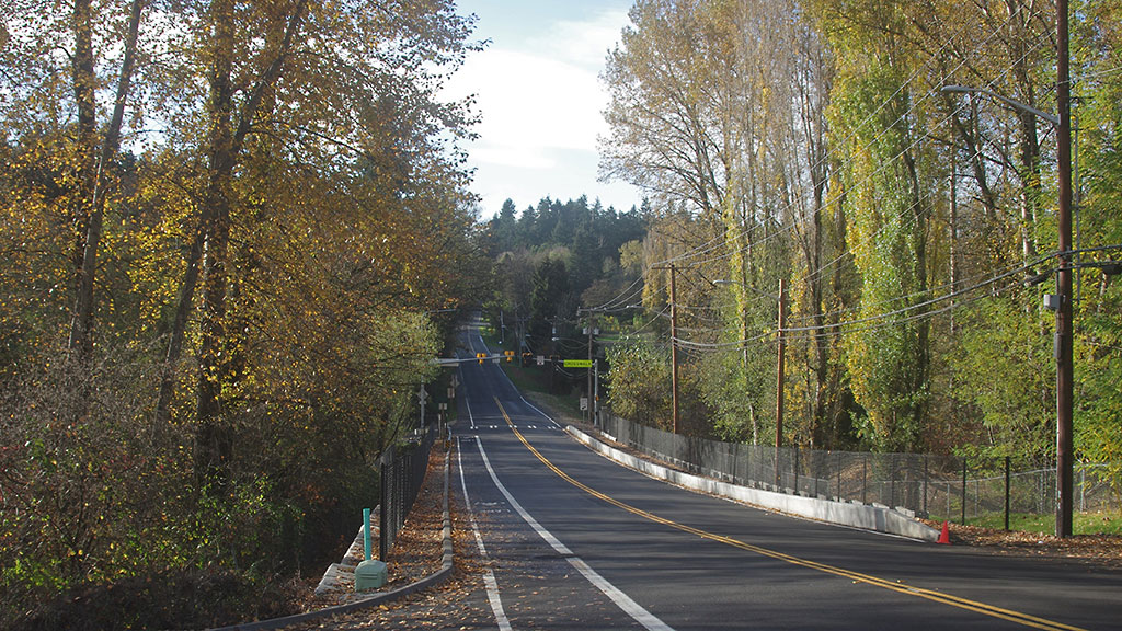 The ride down 200th to the trail.