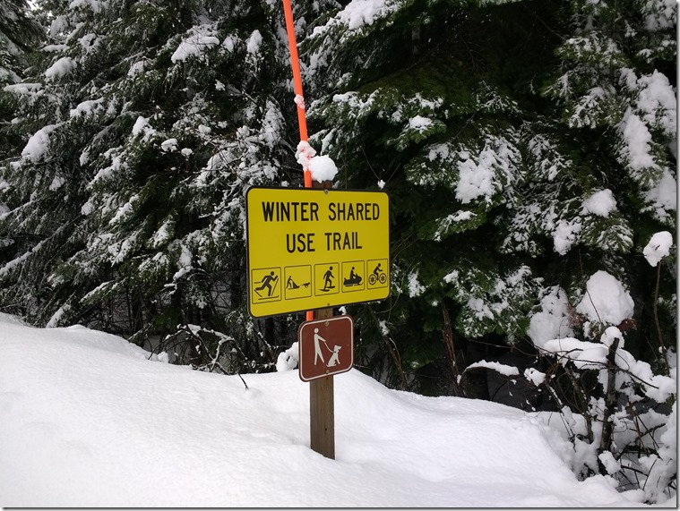 shared use sign Iron horse trail