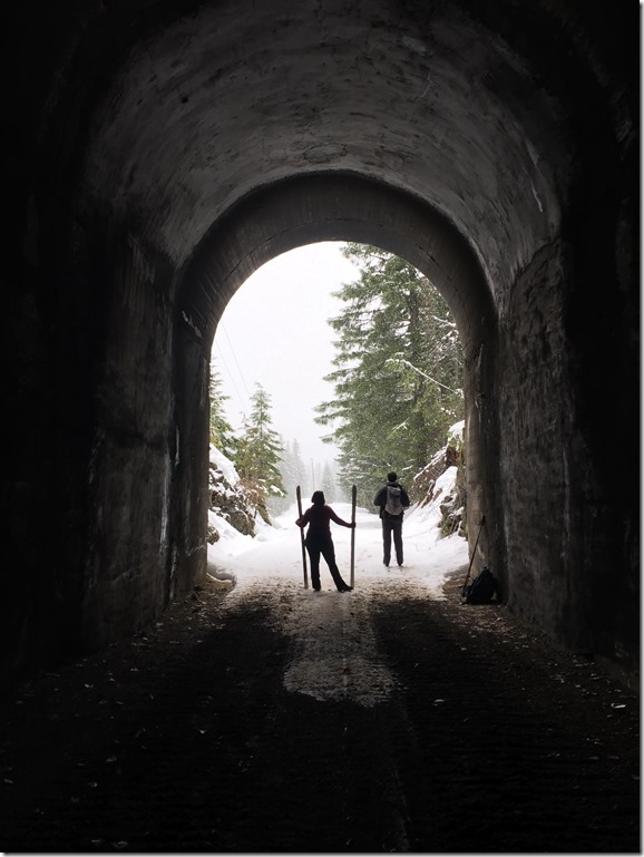 Whittier tunnel opening on the Iron Horse Trail