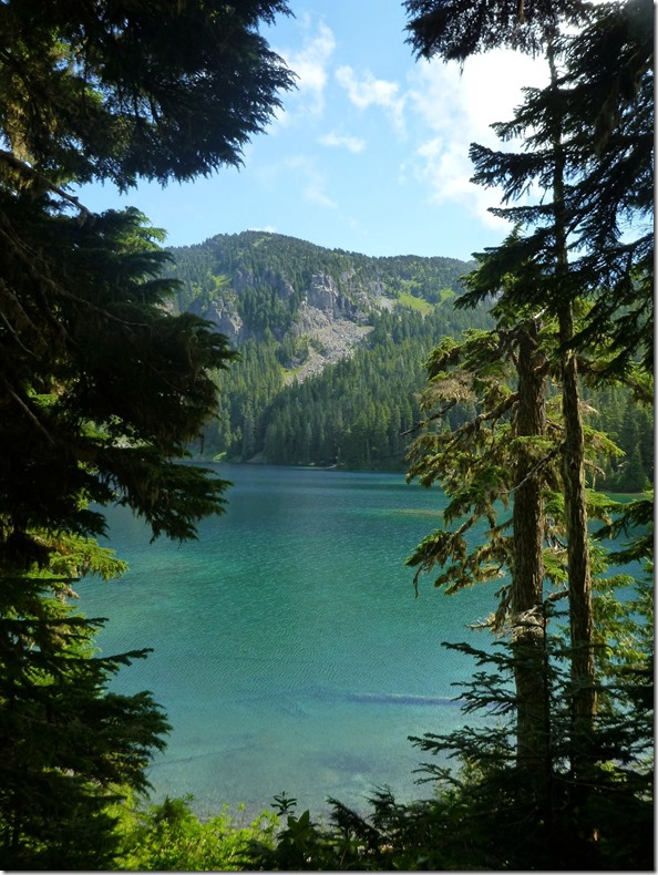 Mowich lake at Mt Rainier National Park
